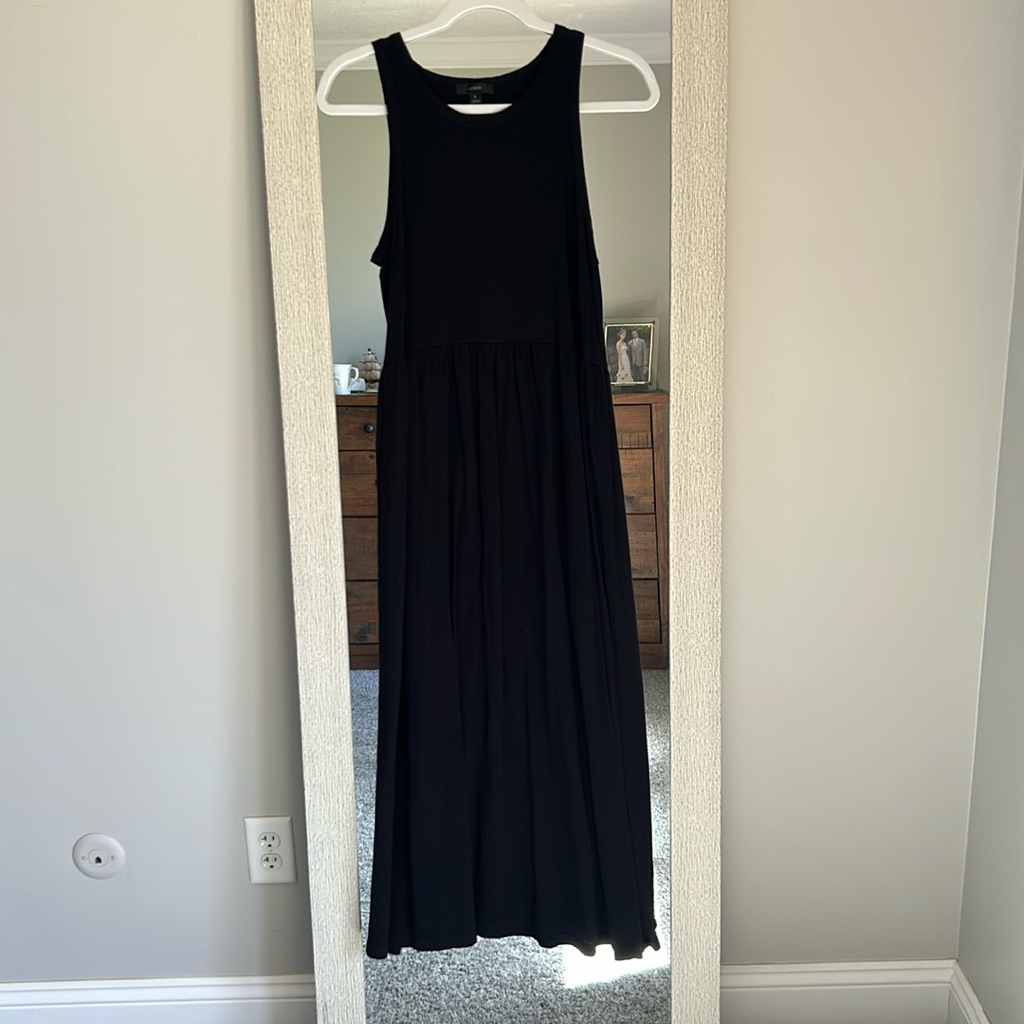 J Crew Black Maxi Dress